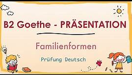 FAMILIENFORMEN - Präsentation - B2 Goethe - Sprechen 1 Familienkonstellation Wohnformen Lebensform
