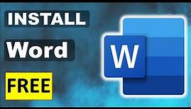 How to Download & Install Microsoft Word | Office For Free on (pc / laptop)