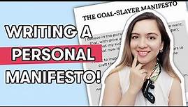 How To Write Your Own Personal Manifesto in 2024 - Self Improvement Tips