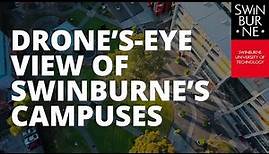 Drone's-eye view of Swinburne's campuses