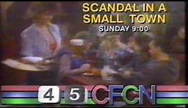 Scandal In A Small Town CFCN Promo, Apr 8 1988