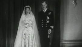Queen Elizabeth and Prince Philip on their wedding day in 1947