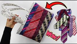SUPER IDEA! RECYCLING OLD TIE / Bag Making With Old Tie / Awesome Old Cloth Reuse Ideas / DIY