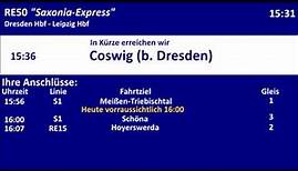 ANSAGEN - Gesamter RE50 "Saxonia-Express"