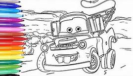 DISNEY CARS 3 Disney Cars Coloring Pages Learn Colors for Kids 1 | Tow Mater