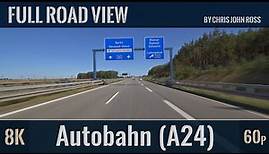 Autobahn (A24), Germany: Wöbbelin - Kreuz Schwerin - Neustadt-Glewe - 8K (4320p/60p) Ultra HD