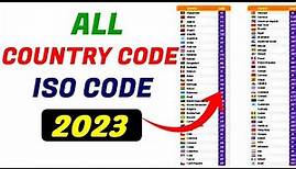 All Country Code Number List, Country Name, Calling Code, ISO Code List #countrycodes