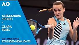 Aleksandra Krunic v Clara Burel Extended Highlights | Australian Open 2024 First Round