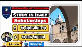 University of Camerino | How to apply in University of Camerino | application process