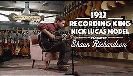 1932 Recording King Nick Lucas played by Shaun Richardson