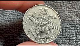 1957 (67) Spain 25 Pesetas Coin • Values, Information, Mintage, History, and More