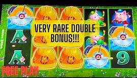 VERY RARE DOUBLE BONUS DURING FREE PLAY 🤯 HUFF N MORE PUFF AWESOME WIN