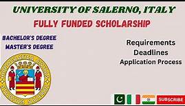 UNIVERSITY OF SALERNO/ Requirements/ Deadline/ Application Process 2023-2024