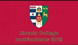 Lincoln College matriculands 2023