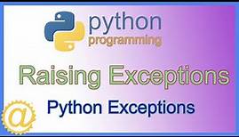 Python Exceptions - Raising Exceptions - How to Manually Throw an Exception Code Example - APPFICIAL