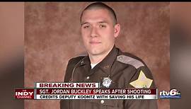 Sgt. Jordan Buckley speaks after shooting