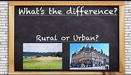 What's the difference - rural or urban? Powered by @GeographyHawks