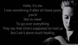 Adele Hello Official Lyrics Video HD YouTube