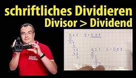 schriftliches Dividieren - Divisor größer Dividend | Lehrerschmidt