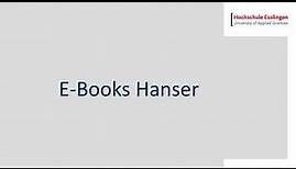 Download E-books on Hanser eLibrary