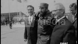 Fidel Castro und Erich Honecker treffen sich zur Ernst-Thälmann-Insel in Ostberlin, 1972