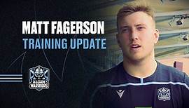 Matt Fagerson talks about the squad's return to rugby