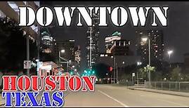 Houston - Texas - 4K Downtown Night Drive