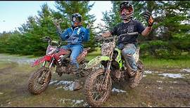 Pit Bike Race in the Muddiest Conditions