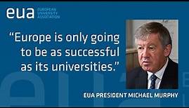 EUA President Michael Murphy introduces the European University Association