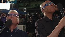 Lester Holt and Tom Costello witness the total eclipse in Indianapolis