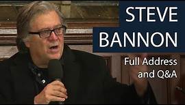 Steve Bannon | Full Address and Q&A | Oxford Union