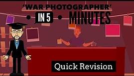 'War Photographer' in 5 Minutes: Quick Revision