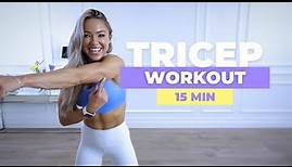 15 MIN TRICEP WORKOUT with Dumbbells - No Repeat | Caroline Girvan