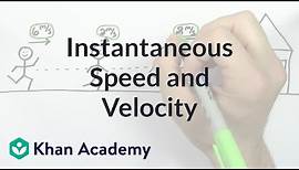 Instantaneous speed and velocity | One-dimensional motion | Physics | Khan Academy
