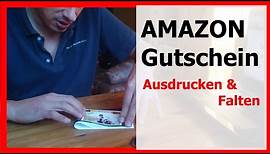 Amazon Gutschein ausdrucken & Falten - Video 2