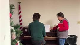 Love this duet! 💕 Donna Goshorn Gibbons Jonathan Parsons Nossville UMC Christmas Party 2023 | St. Luke's United Methodist Church