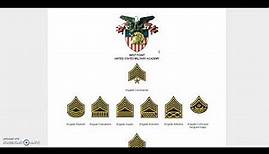 US Military Academies Rank Insignia