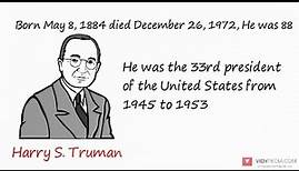 Harry Truman biography in 3 minutes - mini bio - mini history