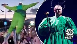 Sam Smith trending on Twitter after stage dive goes horribly awry