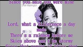 Dinah Washington What A Difference A Day Makes + lyrics