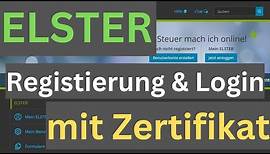 Elster Registrierung - Zertifikat herunterladen & Login mit Zertifikatsdatei [Anmeldung Tutorial]