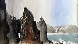 Seas and Shorelines in watercolour by the artist David Bellamy