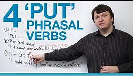 4 Phrasal Verbs with PUT - put up, put on, put away, put together