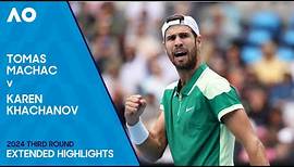Tomas Machac v Karen Khachanov Extended Highlights | Australian Open 2024 Third Round