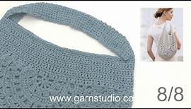 How to crochet the strap to the bag in DROPS 211-25