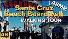 Santa Cruz Beach Boardwalk Walkthrough | Amusement Park Tour in Santa Cruz California | 4K
