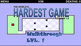 The World's Hardest Game - Walkthrough Level 1