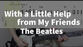 With a Little Help from My Friends - The Beatles | guitar tab easy