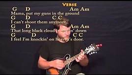 Knocking On Heaven's Door (Bob Dylan) Mandolin Cover Lesson with Chords/Lyrics