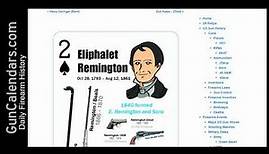 Eliphalet Remington (Born) Firearm History Oct 28